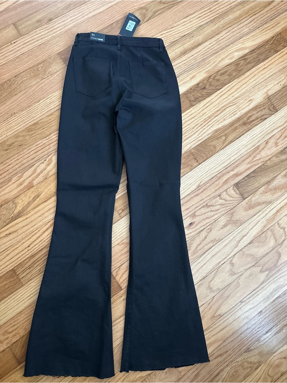 Fashion Nova Black Ankle Flare Jeans